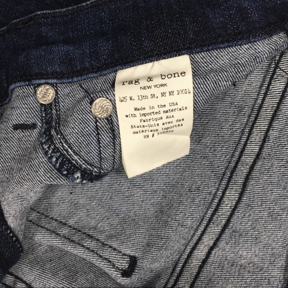 Rag & Bone • 10 Inch Capri Jean Size 28 Side Slit - Picture 7 of 8